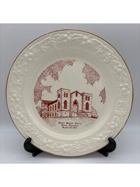 Vintage 1958 Homer Laughlin Bethel Baptist Church Alcoa Tennessee Plate 10in